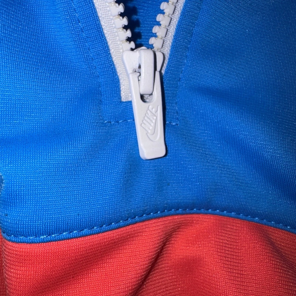 Nike Mens Colorblock Half Zip Hoodie Blue Navy Orange Swoosh Size M - Picture 5 of 15